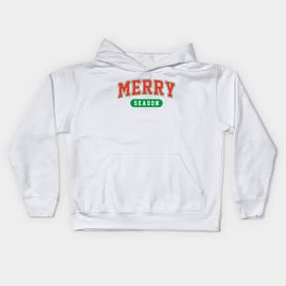 Merry Season Varsity Kids Hoodie